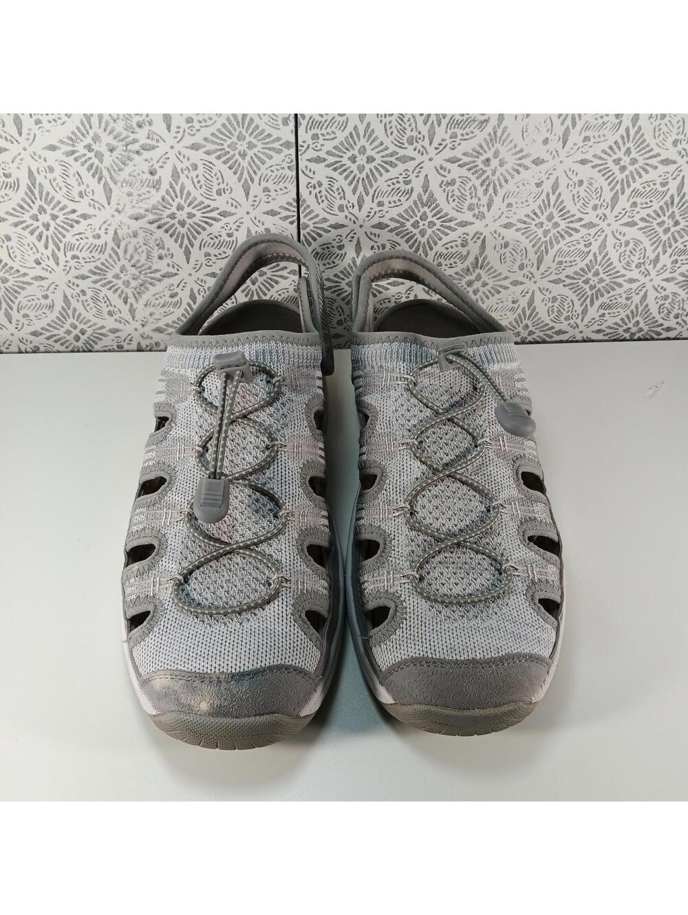 Orthofeet 807 Gray BioFit Laguna Knit Sandals Shoes Mens Size 12E Wide